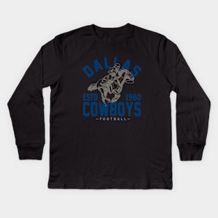 Vintage Dallas Cowboys 2 by Buck Tee Kids Long Sleeve T-Shirt